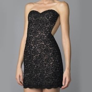 BASIX Black Label Backless Beaded minidress NWT 4